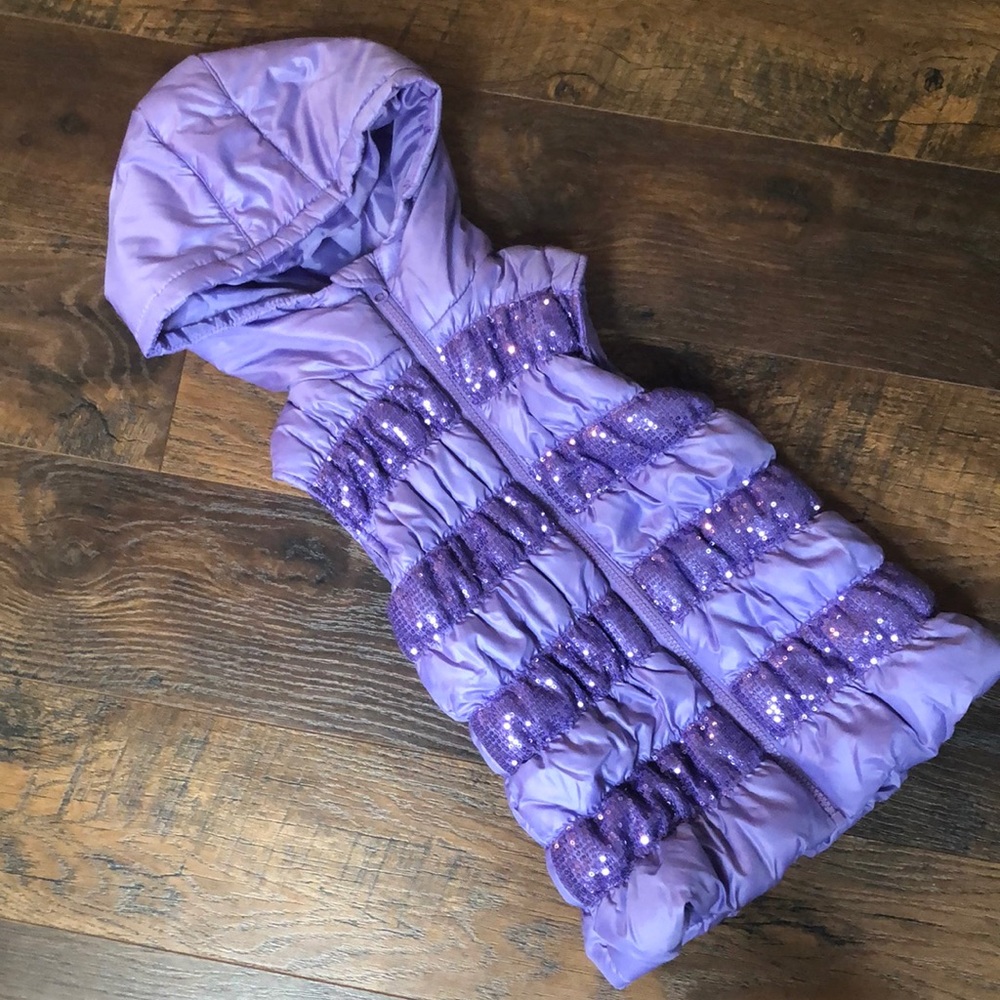 Purple puffer vest